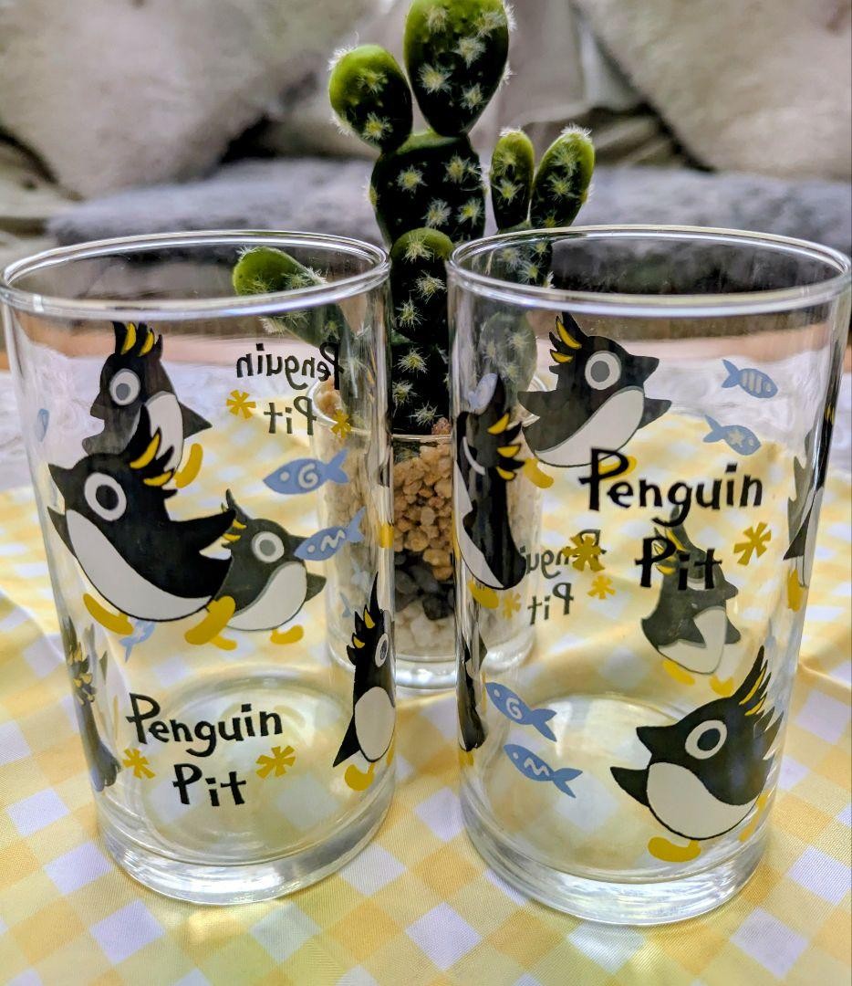 Pingu Glass Cup Set Of 2 Rare Penguin Model Limited Edition Table