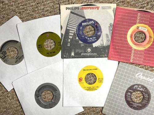 RARE JOB LOT vinyl records 45's Rock Psych Soul Garage w/ROLLING STONES and MORE