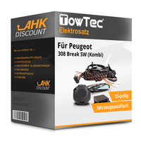 für Peugeot 308 Break SW 07- Towtec Elektrosatz 13Polig Fahrzeugspezifisch Esatz