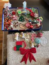 Lot Of 35 Christmas ornaments Large Variety Santa Angels Vintage Trees