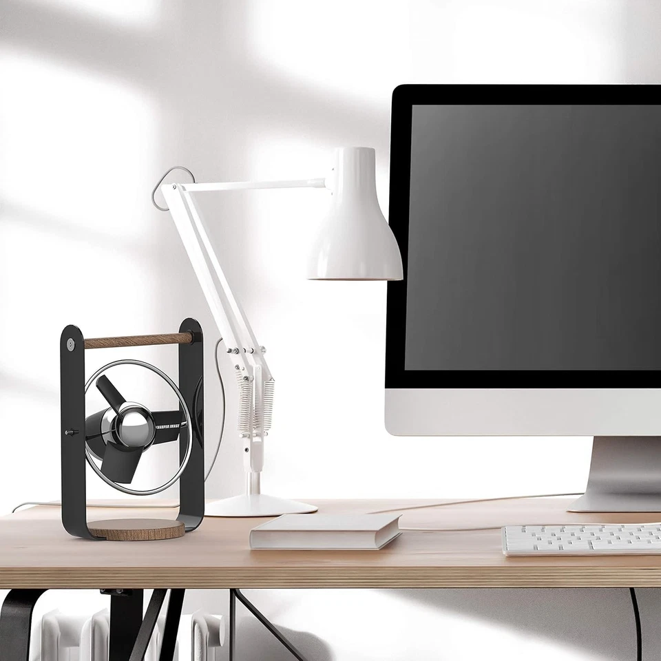 Ultra Quiet Sharper Image Soft Blade USB Desktop Fan Black SBV1-SI Tested EUC - Image 2 of 4