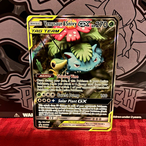 Venusaur & Snivy GX SM229 Promo TAG TEAM GX Holo Pokémon NEAR MINT !