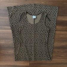 VTG 90s Rabbit Rabbit Rabbit Leopard Print Maxi Dress Womens 12M Slinky Grunge