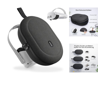 Syntech VR Tasche Quest 3S Quest 3 Quest 2 Schutzschale Schwarz