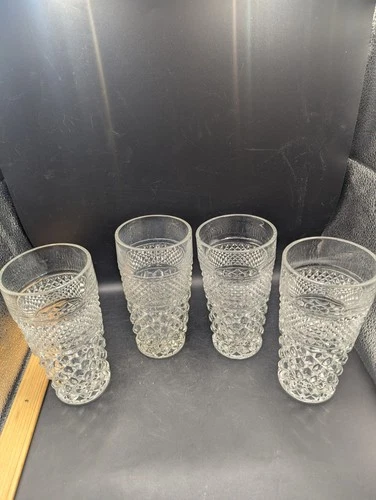 Vintage Set of 4 Wexford Clear 16 Oz Iced Tea Tumbler Glasses Anchor Hocking 6 1