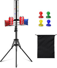 Cornhole Scoreboard with Drink Holder, Height Adjustable Foldable Cornhole Score
