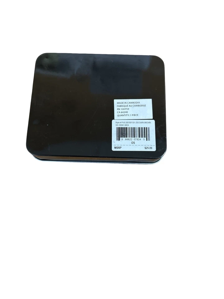 Cartera deportiva Puma para hombre estilo callejero logotipo de gato doble pliegue imitación cuero marrón Foto 4 de 4