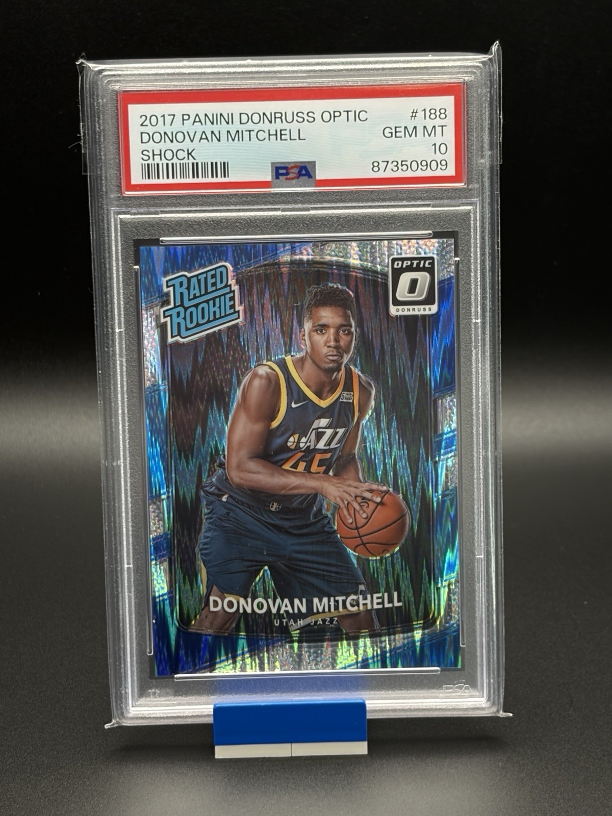 2017 Panini Donruss Optic Shock Donovan Mitchell Rookie RC #188 PSA 10