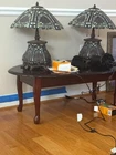 Vintage-Style Tiffany Stained Glass Table Lamp Set – Pair (2)