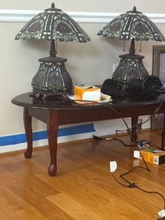 Vintage Style Tiffany Stained Glass Table Lamp Set – Pair (2)