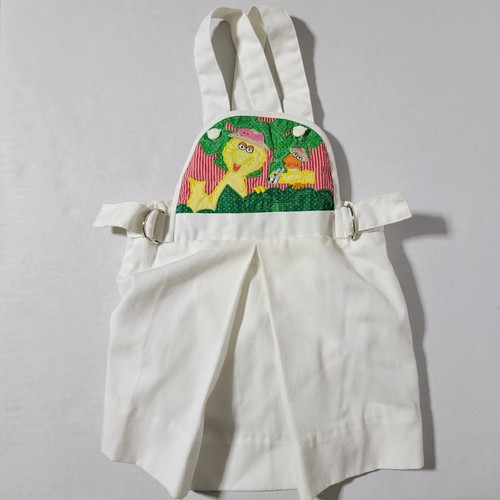 Vintage Sesame Street Bird Watching Big Bird Girls Size 2T Overall Dress READ