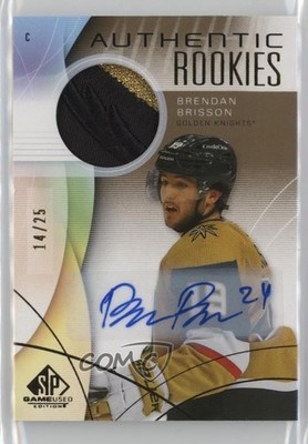 2024 Upper Deck SP Game Used Edition 14/25 Brendan Brisson Rookie Auto RC 0d6s