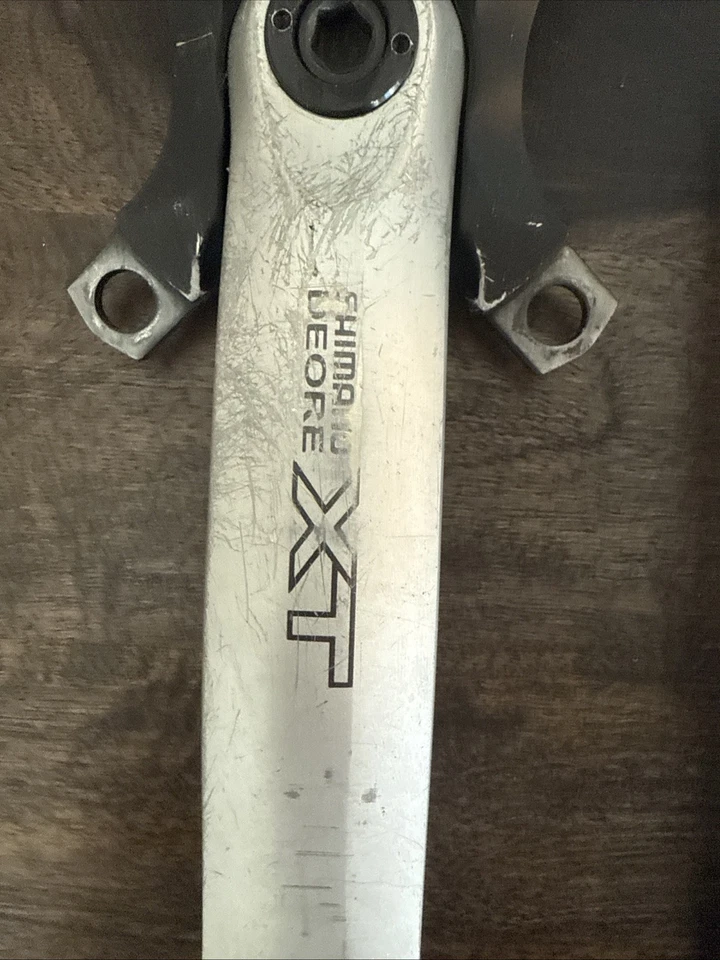 Silver Shimano XT FC-M751 Triple 175mm Crankset - Image 3 of 4