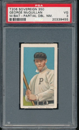 T206 Sovereign 350 (Apple) George McQuillan (w Bat) PSA 3 - partial double name