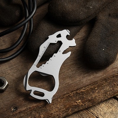Kompaktes Edelstahl Schlüsselanhänger Multitool mit Mehrzweckfunktionen