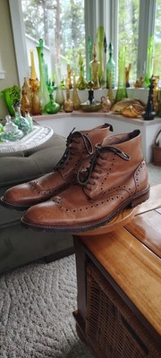  Rush by Gordon Rush Wingtip Brown Leather Boots Size 11