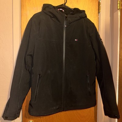 Tommy Hilfiger Men's Jacket Medium Size M Faux Fur Body/Hood Lining Full Zip