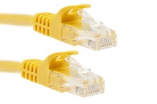 Cat5e Ethernet Patch Cable, Snagless, UTP, 10 ft, Yellow