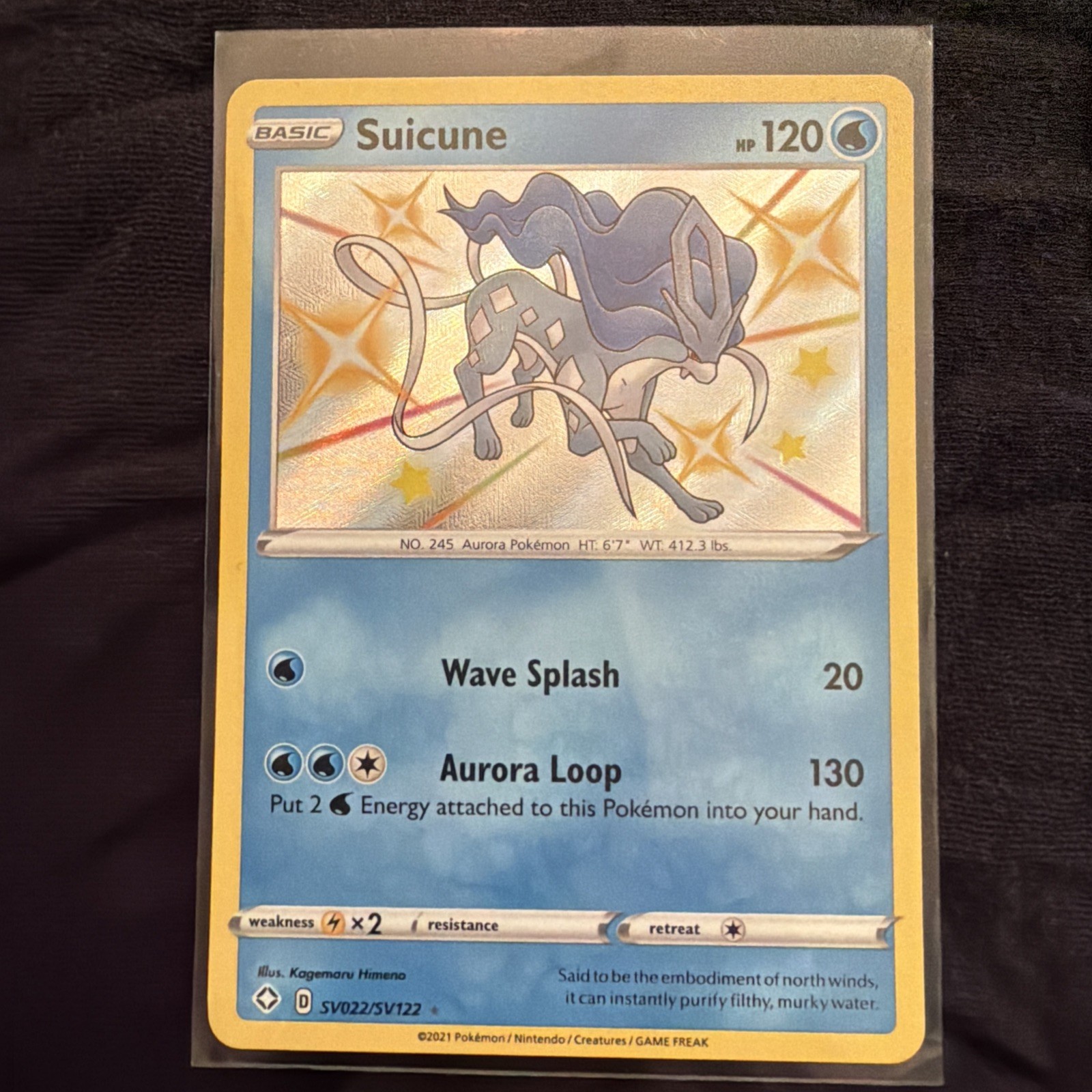 Suicune SV022/SV122 Shining Fates Shiny Vault Holo Rare Pokémon TCG English