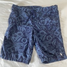 Polo Ralph Lauren Swim Boys 18/20 Shorts Blue Floral Tropical XL