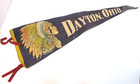 Old 1920's Rare Dayton Ohio Chief Large 24" Antique Souvenir Felt Pennant — photo 1