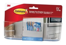 Large Caddy, with 4 Indoor Strips, Organize Damage-Free Clear