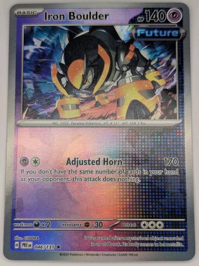 Iron Boulder 046/131 Pokémon TCG S&V Prismatic Evolutions Pokeball Reverse NM