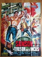 SAMSON ET LE TRESOR DES INCAS affiche cinema originale 160x120 cm '64