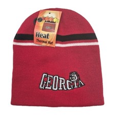Red Georgia Thermal Beanie Cap Acrylic Adult One-Size NWT