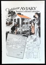 Outdoor Aviary 1934 Design How-To build PLANS...