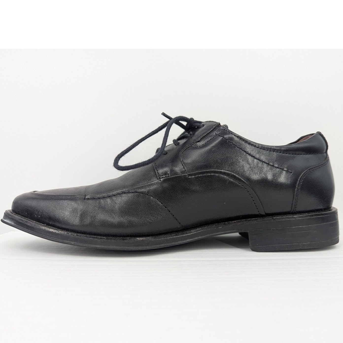 SAOLA Johnston & Murphy Shoes Black Leather Lace Up Oxfords J&M Flex Sole Size 8.5M