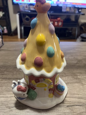 HELLO KITTY EASTER EGG HOUSE FIGURINE BY BLUE SKY CLAYWORKS 