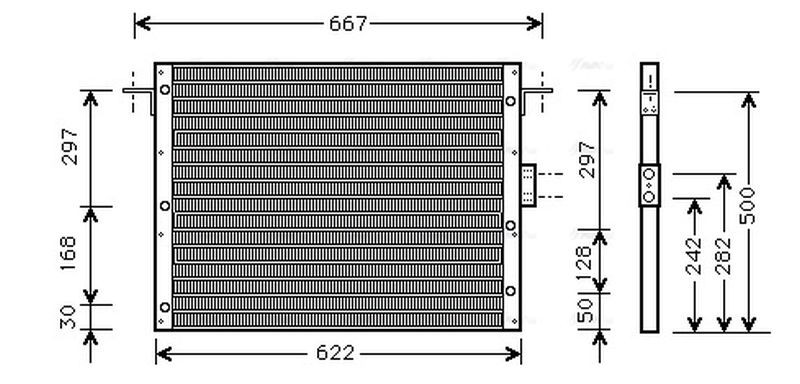 CONDENSER AIR CONDITIONING AU5075 FOR LAND ROVER RANGE/II/SUV/Mk 25 6T 2.5L 8cyl - Image 2