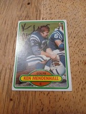 1980 TOPPS KEN MENDENHALL AUTOGRAPH SIGNED AUTO #67 BALTIMORE COLTS