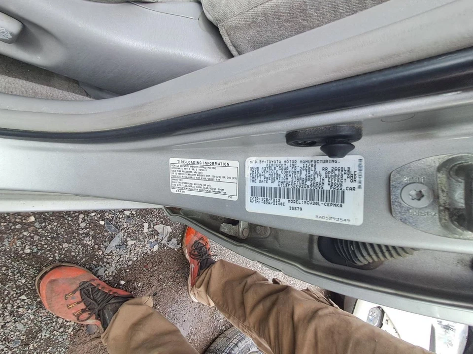 2003 Toyota Camry Passenger Front Seat Bucket Gray Cloth Used 107K Miles Foto 3 de 4