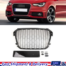 For Audi A1 S1 2011-2015 Front Main Grille Gloss Honeycomb Mesh Grill RS1 Style