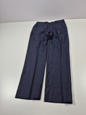 Brooks Brothers Milano Dress Pants Mens 32x30 Blue Wool Blend Slim Flat Front