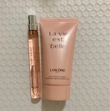 Lancome La vie Est Belle Eau De Parfum 0.34 oz/10ml & La vie body lotion 1.6 oz
