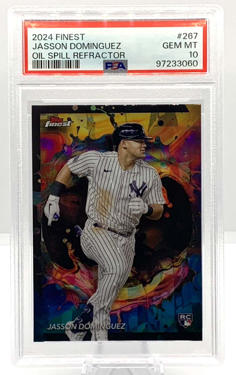 Jasson Dominguez Rookie Oil Spill Ref. PSA 10 GEM 2024 Topps Finest #267 POP 4
