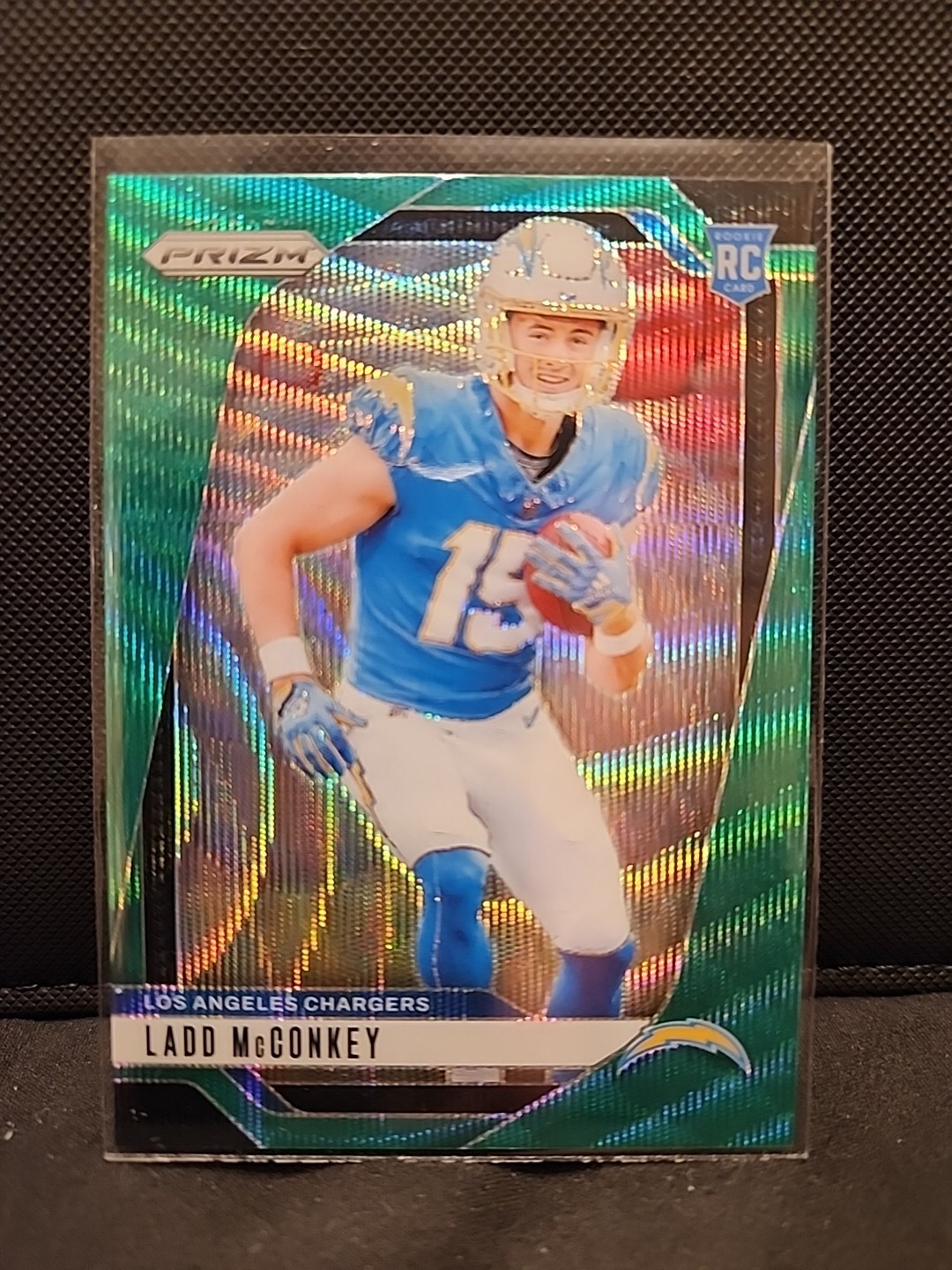 2024 Panini Prizm -Ladd McConkey #365 Rookie Green Wave Prizm (RC)