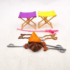 Barbie Purple Camping  Accessories  Chairs  Marshmallow Hotdog Replacement Parts