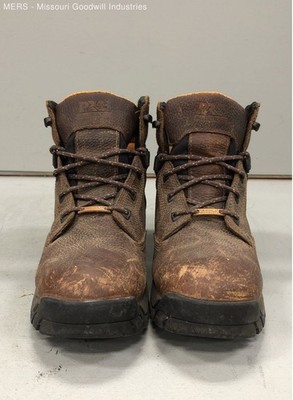Timberland Men's PRO Helix Steel Toe Brown Lace-Up Boots Size 7.5M