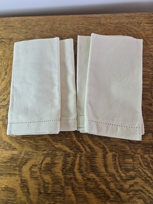 Vietri Terra Cream 100% Pre-Shrunk Cotton Handmade Napkins (4)