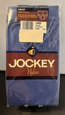 Vintage 1998 JOCKEY NYLON BRIEF Mens L 36-38 Blue 1031 M Inverted Y Front 90s