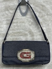 VTG Guess Shoulder Bag Handbag Purse Denim Rh...