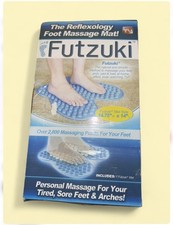 Futzuki Reflexology Foot Massage Mat Blue 14.75" x 14" Pain Relief Lightweight