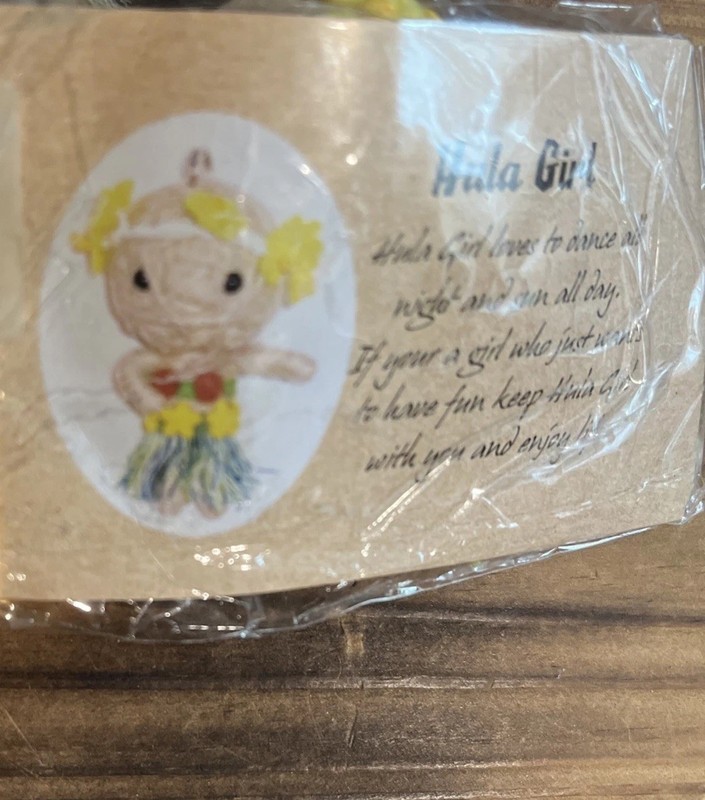 Watch Over Voodoo Doll keychain Hawaiian Hula Girl  New 