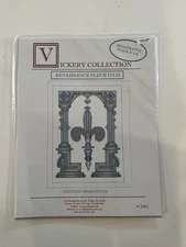 FREE SHIP! Vickery Collection "Renaissance Fleur D'Lis" Cross Stitch Pattern