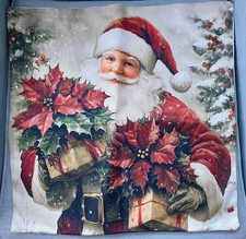 Classic Santa / Father Christmas Christmas Cushion Cover New - 45cm x 45cm
