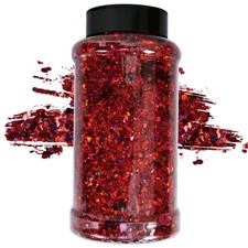 1 Pound Red Holographic Mix Chunky Glitter 16 oz Bulk Resin Craft Cosmetic